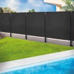 Idmarket brise vue renforc� 15 x 10 m noir 220 gr / m� luxe pro