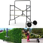 Idmarket echafaudage mobile sur roues l. 140xl. 78xh. 135 cm avec 2 plateformes