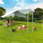 Idmarket enclos poulailler 16 m� parc grillag� 4x4 m acier galvanis�