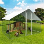 Idmarket enclos poulailler 6 m� parc grillag� 3x2 m acier galvanis�