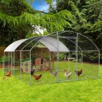 Idmarket enclos poulailler d�me 15 m� parc grillag� 3x5 m avec porte lat�rale