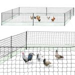 Idmarket kit cl�ture filet � poules 24 m avec porte 9 piquets double pointe