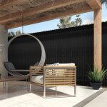 Idmarket kit de lamelles occultantes pvc noires l. 60 m pour panneau grillag�