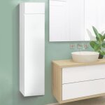 Idmarket meuble colonne salle de bain suspendu blanc lila