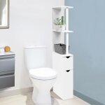 Idmarket meuble wc �tag�re willy bois 2 portes blanc