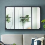 Idmarket miroir verri�re 4 bandes design industriel 110x70 cm