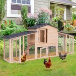 Idmarket poulailler vip avec clapier double xxl en bois