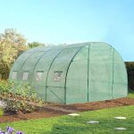 Idmarket serre tunnel de jardin 12m� verte gamme mara�ch�re zebra 4x3m