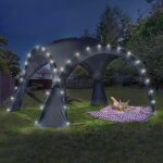 Idmarket tente d�me gris anthracite 35 m avec led