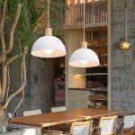 Idegu lot de 2 lustre suspension r�tro suspension luminaire moderne style demi - cercle plafonnier e27 ...