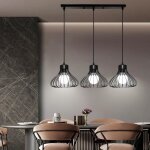 Idegu 3 lustres suspension en cage m�tal plafonnier luminaire r�tro pour salon chambre