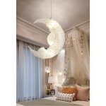 Idegu creative lune et �toiles f�e led pendentif lampe lustre plafonnier enfants enfants chambre d�coration ...