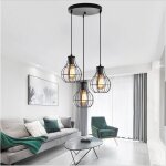 Idegu lampe luminaire industrielle en m�tal noir lustre suspension plafonnier retro style edison pour ...