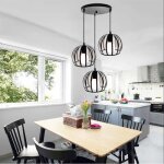 Idegu lampe suspension industrielle retro e27 lustre luminaire en fer vintage style edison pour salon ...