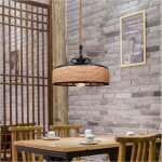 Idegu lustre retro en corde de chanvre lampe suspension luminaire industrielle vintage pour salon chambre ...