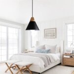 Idegu retro suspension luminaire industrielle noirlustre vintage en bois m�tal vintage style nordique ...