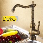 Ideko�robinet mitigeur cuisine r�tro cuivre& flexible