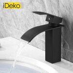 Ideko� robinet mitigeur lavabo en laitonlhuile antique finition peinture noir cascade robinet d�vier ...