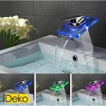 Ideko� robinet mitigeur lavabo led contemporaine conduit un trou mitigeur robinet cascade salle de bains ...