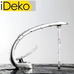 Ideko� robinet mitigeur lavabo salle de bain design moderne laiton c�ramique chrome idk6101 - 1 avec ...