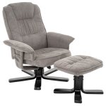Idimex fauteuil de relaxation charly avec repose - pieds pouf si�ge pivotant et dossier inclinable en ...