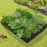 Idmarket lot de 2 carr�s potager en m�tal ch�ssis rectangulaire 80x115 cm gris anthracite