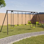 Idmarket balan�oire 4 agr�s portique avec 2 balan�oires nacelle et face � face