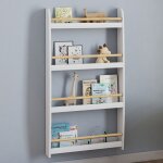 Idmarket biblioth�que murale enfant paulette 4 �tag�res blanc et bois
