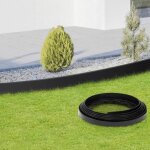 Idmarket bordurette de jardin flexible 8 m noire hauteur 12 cm + 24 piquets