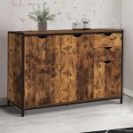 Idmarket buffet bas 110 cm dayton avec placards et tiroirs design industriel