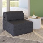 Idmarket chauffeuse paloma en tissu gris anthracite