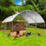 Idmarket enclos poulailler d�me 75 m� parc grillag� 3x25 m avec porte lat�rale