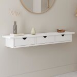 Idmarket etag�re murale console dentr�e lise 3 tiroirs blanche