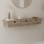 Idmarket etag�re murale console dentr�e lise 3 tiroirs fa�on h�tre