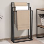 Idmarket porte - serviettes sur pied 3 niveaux dallas m�tal noir design industriel