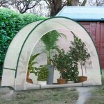 Idmarket serre dhivernage demi lune 300 x 80 x 220 cm balcon et terrasse