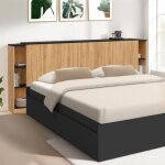 Idmarket t�te de lit sur pied extensible avec chevets coulissants catba pour lit 140 et 160 cm fa�on ...