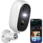 Iegeek 2k 3mp cam�ra surveillance wifi ext�rieure sans fil avec solaire ip cam�ra batterie 15000mah avec ...