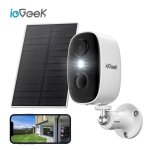 Iegeek 2k cam�ra surveillance ext�rieur sans fil solaire wifi batterie ip camera ext�rieure / int�rieure ...