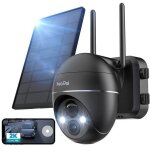 Iegeek 2k cam�ra de surveillance wifi ext�rieur sans fil solaire cam�ra ip batterie vision nocturne couleur ...