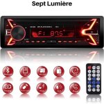 Iegeek autoradio bluetooth 1 din poste radio voiture 7 couleurs d�clairage fm / am / mp3 / sd / usb multim�dia ...