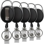 Igadgitz home u6925 - porte badge enrouleur id badge r�tractable porte - cl�s avec c�ble de 66 cm - paquet ...