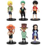 Igurine one piece 6pcs / lot collection jouet manga d�coration gateau enfant cadeau luffy pvc dessin ...