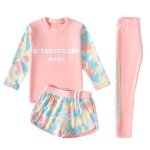 Iixpin enfant fille maillot de bain 3 pi�ces anti uv manches longues costume surf natation 2 - 12 ans ...