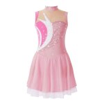 Iixpin enfant fille robe patinage artistique strass brillant sans manches bodysuit gym dancewear 5 - ...