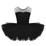 Iixpin enfant fille tutu danse classique ballet justaucorps sans manches leotard gymnastique 4 - 12 ans ...