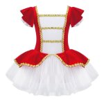 Iixpin enfant fille tutu robe princesse costume danse justaucorps ballet gym paillette tenue spectacle ...