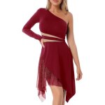 Iixpin femme robe danse latine asymétrique une epaule costume compétition spectacle dancewear s - xxl ... Iixpin femme robe danse latine asymétrique une epaule costume compétition spectacle dancewear s - xxl ...