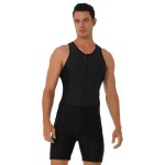 Combinaison de bain homme natation surf plonge - iixpin - 1 pice - sans manches - noir