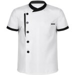 Veste de chef manches courtes iixpin - uniforme homme blouse cuisiner - coton polyester